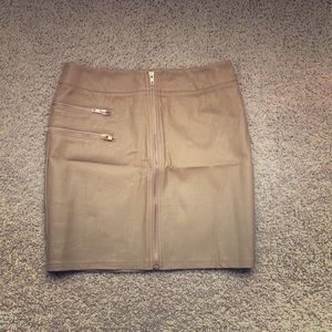 Beige faux leather skirt NAKED WARDROBE
